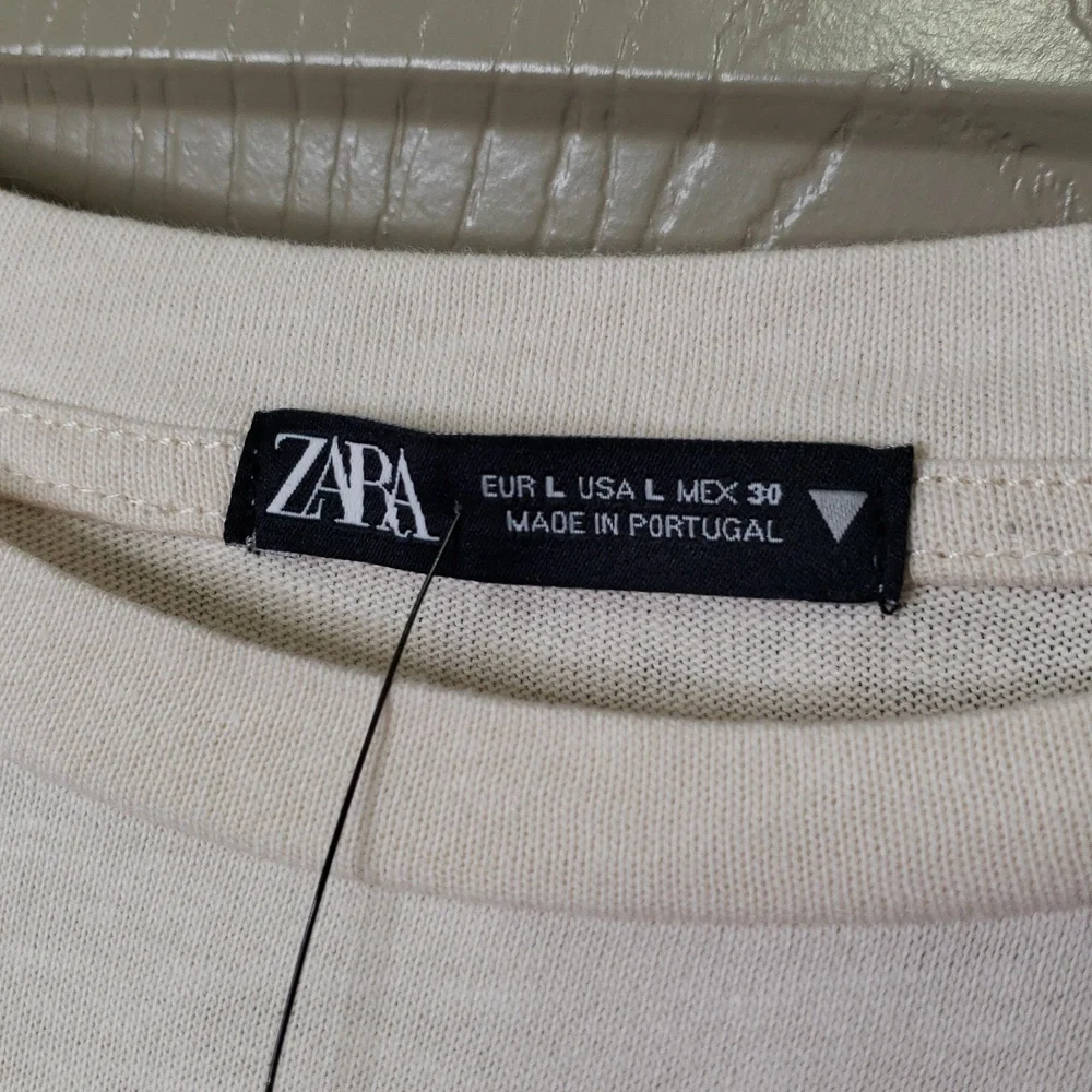Zara Cream Tiered Midi Dress NWOT - Picture 4 of 6